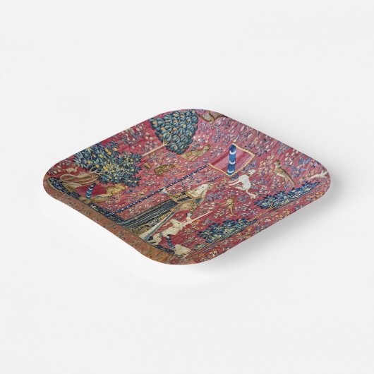 The Lady en de Unicorn, Touch Papieren Bordje (Gebogen)