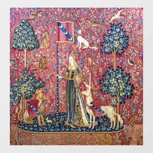 The Lady en de Unicorn, Touch Raamsticker (Vel)