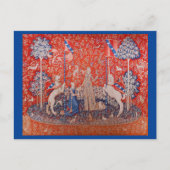 The Lady en Unicorn Briefkaart (Voorkant)