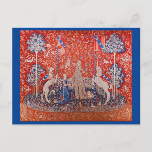 The Lady en Unicorn Briefkaart (Voorkant)