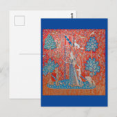 The Lady en Unicorn / Touch Briefkaart (Voorkant / Achterkant)