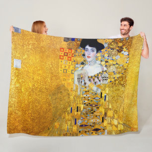 The Lady in Gold, Gustav Klimt Fleece Blanket Deken