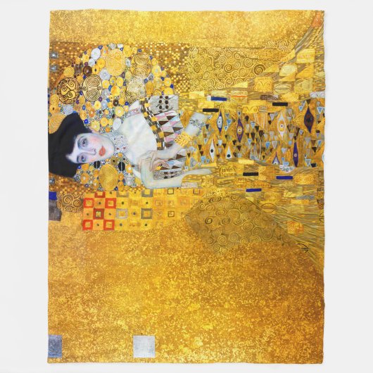 The Lady in Gold, Gustav Klimt Fleece Blanket Deken (Voorkant)