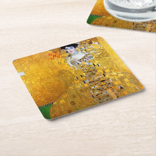 The Lady in Gold, Gustav Klimt Kartonnen Onderzetters (Schuin)