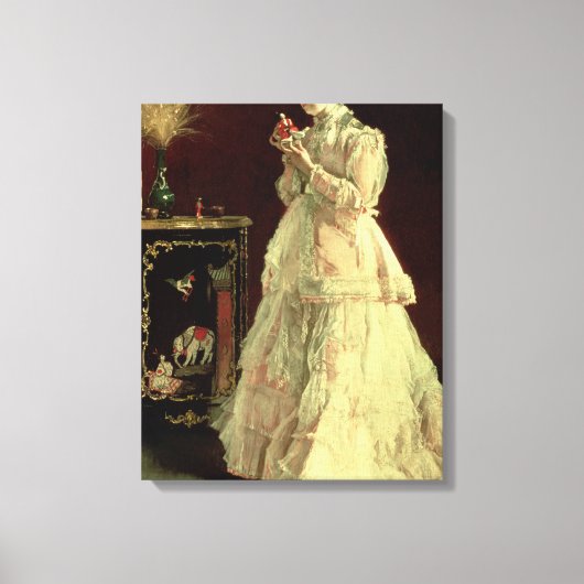 The Lady in Pink, 1867 Canvas Afdruk (Voorkant)