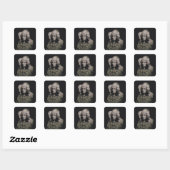 The Lady of Elche Vierkante Sticker (Vel)