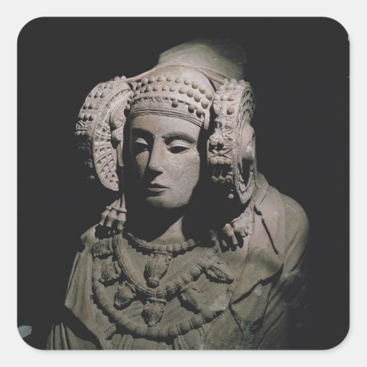 The Lady of Elche Vierkante Sticker (Voorkant)