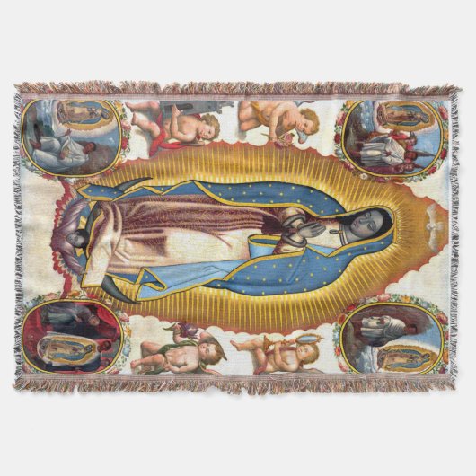 The Lady of Guadalupe Virgin-tapijt Deken (Voorkant)