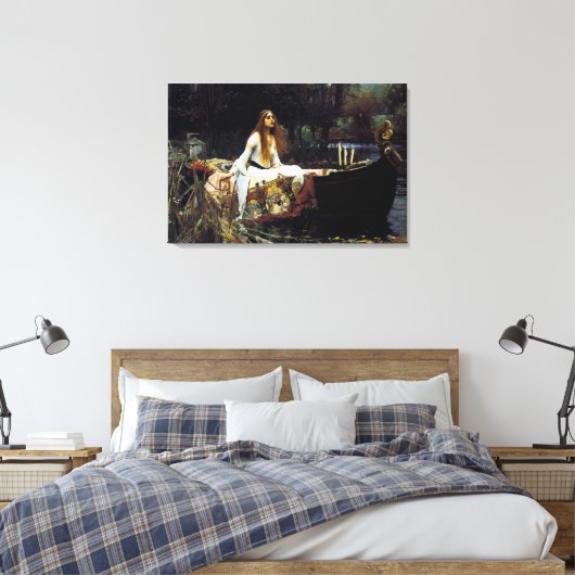 The Lady of Shallot Canvas Afdruk (Insitu (Slaapkamer))