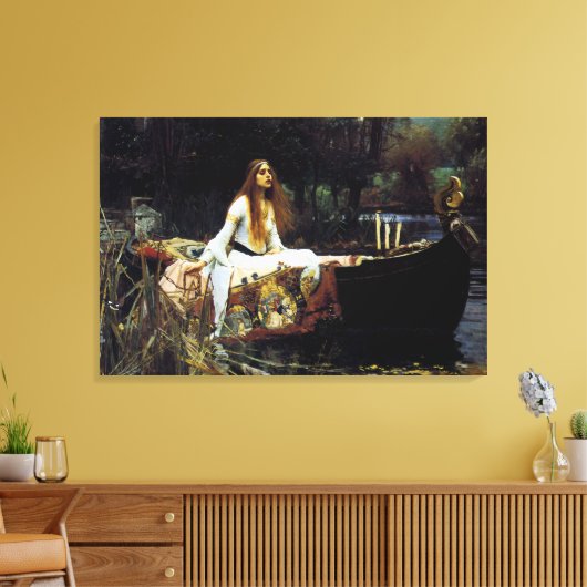 The Lady of Shallot Canvas Afdruk (Insitu (Woonkamer))