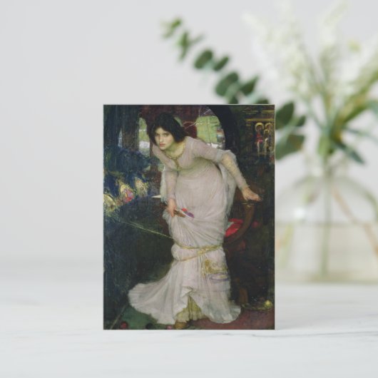 The Lady of Shallot van John Waterhouse Briefkaart (Staand voorkant)