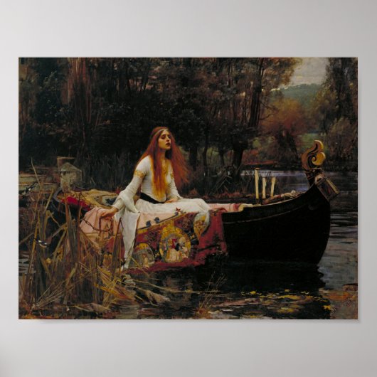 The Lady of Shallot - Waterhouse Poster (Voorkant)