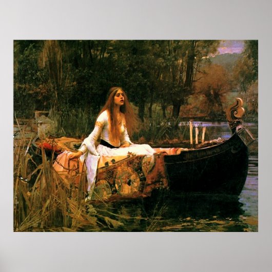 The Lady of Shalott (1888) ~ Fine Art Canvas Poster (Voorkant)