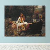 The Lady of Shalott – 1888 John William Waterhouse Canvas Afdruk (Insitu (Houten vloer))