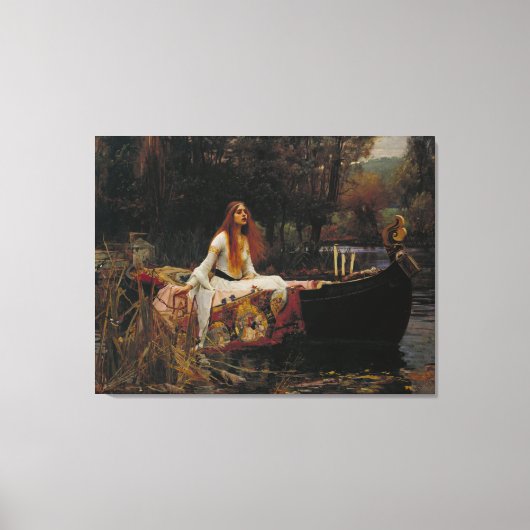 The Lady of Shalott – 1888 John William Waterhouse Canvas Afdruk (Voorkant)