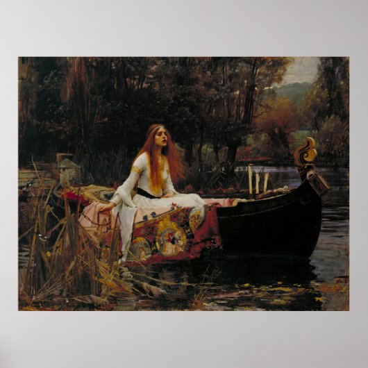 The Lady of Shalott - 1888 John William Waterhouse Poster (Voorkant)