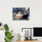 The Lady of Shalott, Art Nouveau-schilderij Poster (Thuiskantoor)