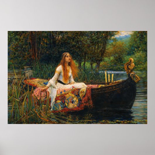 The Lady of Shalott by John William Waterhouse Poster (Voorkant)