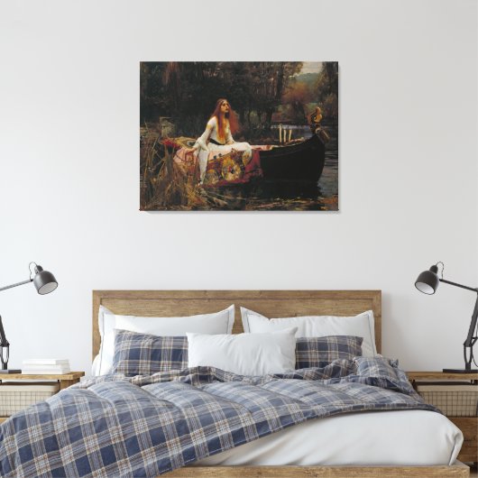 The Lady of Shalott Canvas Afdruk (Insitu (Slaapkamer))