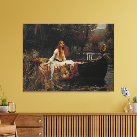 The Lady of Shalott Canvas Afdruk (Insitu (Woonkamer))