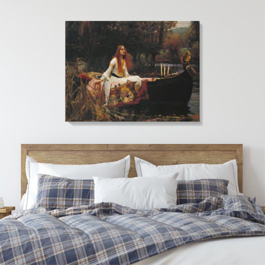 The Lady of Shalott Canvas Afdruk (Insitu (Slaapkamer))