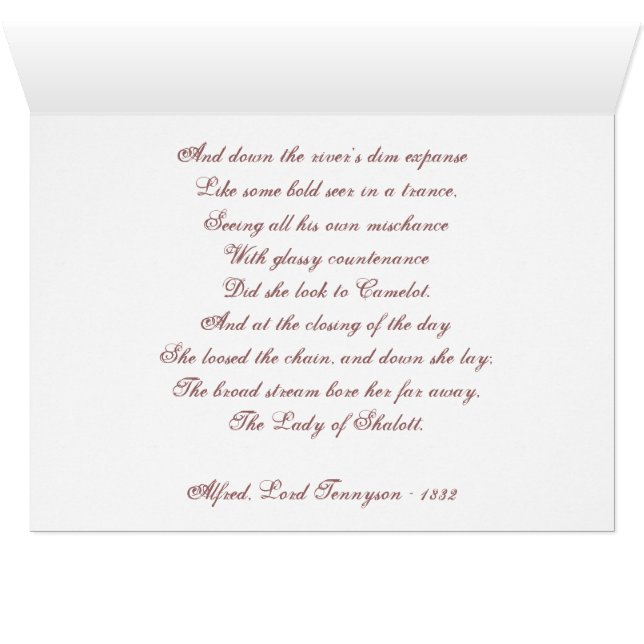 "The Lady of Shalott" door John W. Waterhouse (Binenzijde Horizontaal (Onderkant))