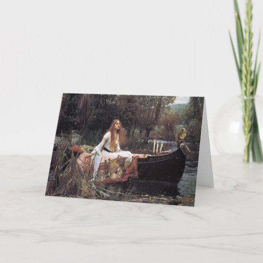 The Lady of Shalott door John W. Waterhouse Kaart (Voorkant)