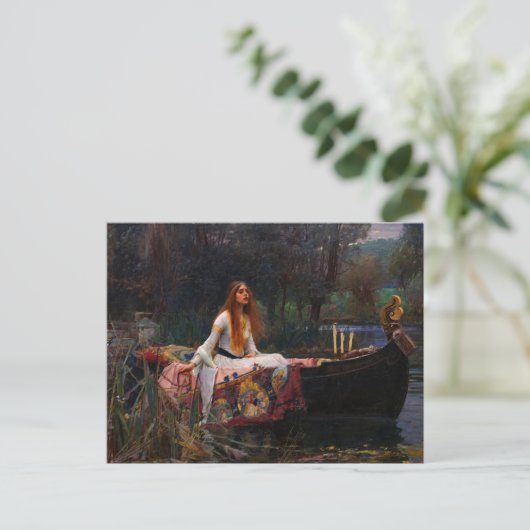 The Lady of Shalott door John William Waterhouse Briefkaart (Staand voorkant)