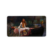 The Lady of Shalott door John William Waterhouse Etiket (Voorkant)