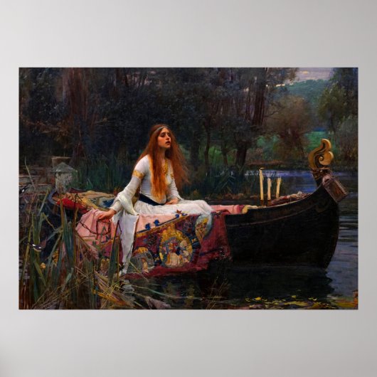 The Lady of Shalott door John William Waterhouse Poster (Voorkant)