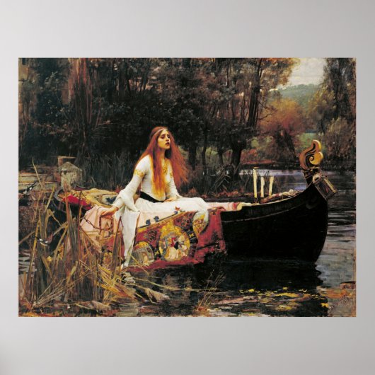 The Lady of Shalott door John William Waterhouse Poster (Voorkant)