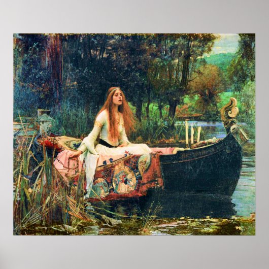 The Lady of Shalott door John William Waterhouse Poster (Voorkant)