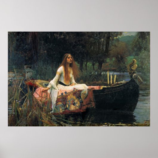 The Lady of Shalott, door John William Waterhouse Poster (Voorkant)