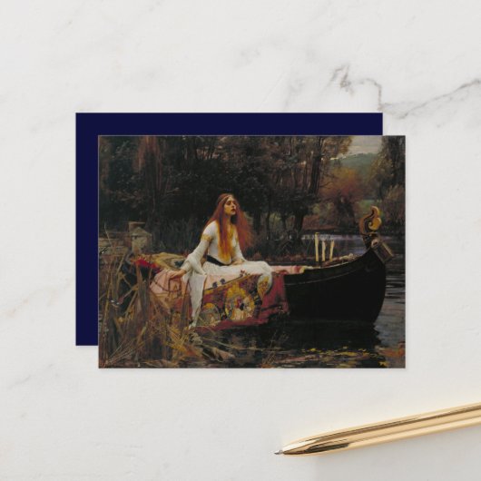The Lady of Shalott: Een Keltisch spookverhaal Briefkaart (Voorkant / Achterkant in situ)