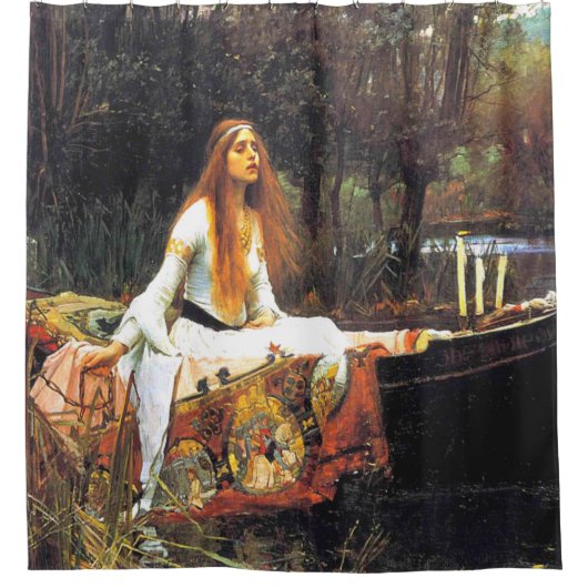 The Lady of Shalott (High Res) By John Waterhouse Douchegordijn (Voorkant)