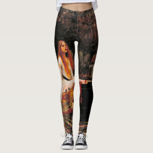 The Lady of Shalott John William Waterhouse Art Leggings