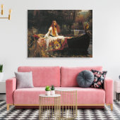 The Lady of Shalott, John William Waterhouse Canvas Afdruk (Insitu (Woonkamer))