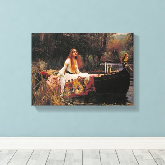 The Lady of Shalott John William Waterhouse Canvas Afdruk (Insitu (Houten vloer))