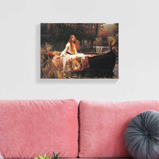 The Lady of Shalott John William Waterhouse Canvas Afdruk (Insitu (Woonkamer))