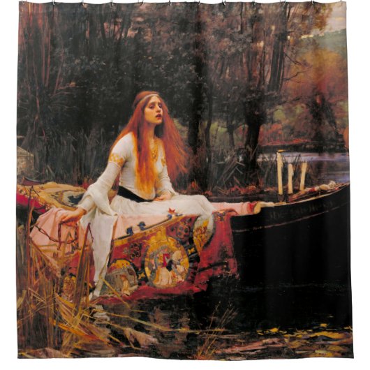 The Lady of Shalott John William Waterhouse Douchegordijn (Voorkant)