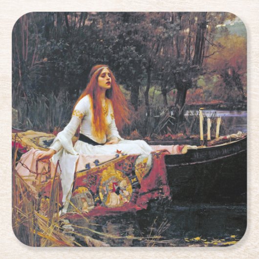 The Lady of Shalott, John William Waterhouse Kartonnen Onderzetters (Voorkant)