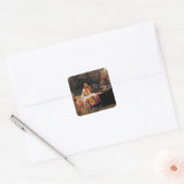 The Lady of Shalott John William Waterhouse Vierkante Sticker (Envelop)