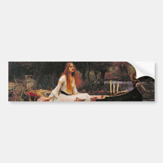 The Lady of Shalott (Medieval Beauty) Bumpersticker (Voorkant)