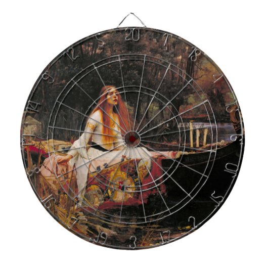 The Lady of Shalott (Medieval Beauty) Dartbord (Voorkant)