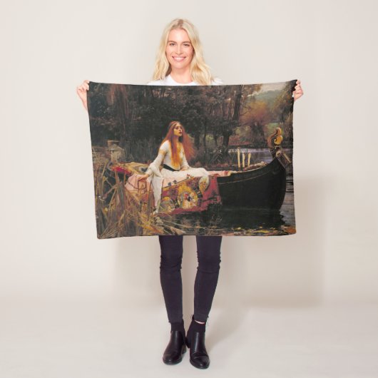 The Lady of Shalott (Medieval Beauty) Fleece Deken (In situ)