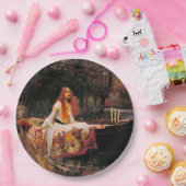 The Lady of Shalott (Medieval Beauty) Papieren Bordje (Feest)