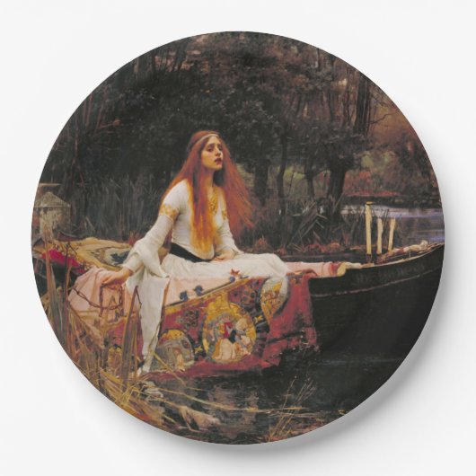The Lady of Shalott (Medieval Beauty) Papieren Bordje (Voorkant)