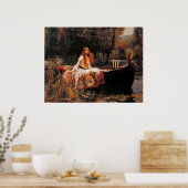 The Lady of Shalott (Medieval Beauty) Poster (Keuken)