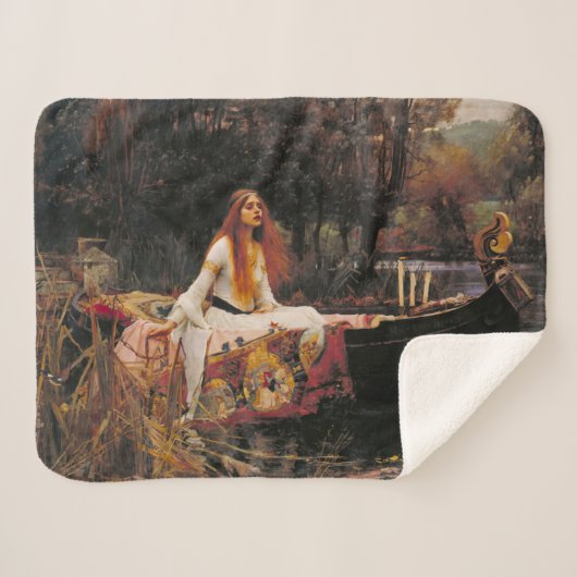 The Lady of Shalott (Medieval Beauty) Sherpa Deken (Voorkant (horizontaal))