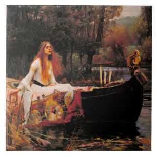 The Lady of Shalott (Medieval Beauty) Tegeltje